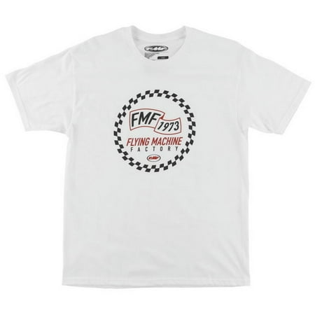 FMF Flat Track Mens Short Sleeve T-Shirt White LG