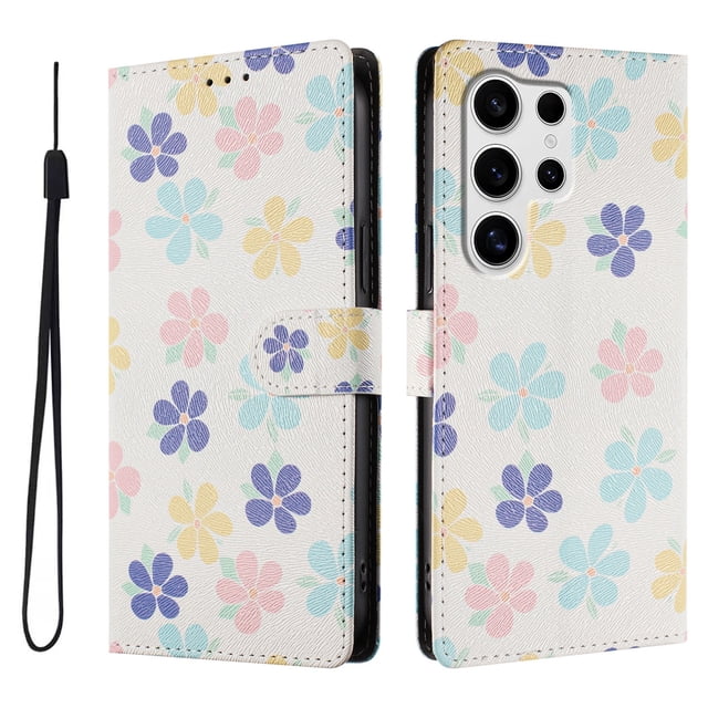 FOXDOCK Funda Tipo Cartera para Samsung Galaxy S23 Ultra con Soporte y Correa – Diseño de Patrones Lindos
