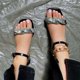 thumbnail image 5 of Sandalias de verano para mujer, sandalias planas sin cordones, zapatos romanos de cristal, sandalias informales con punta abierta Wmkox8yii  nm8082, 5 of 8