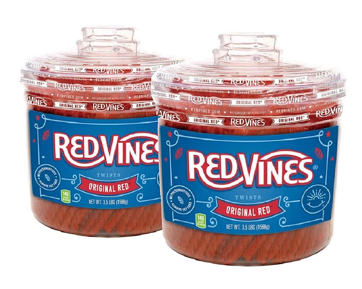  Original Red Twists (Original Red, 2pack (7 LB)), Red Vines Black