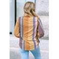 thumbnail image 3 of Women's Brown Dot Print Long Sleeve Button Down Shift Shirt, 3 of 5