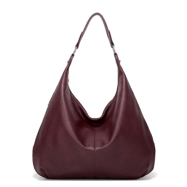 ZHAOCHENG Bolso bandolera tipo hobo con cremallera, bolso de hombro de gran capacidad, bolso de compras para mujeres, niñas, trabajo, escuela -4