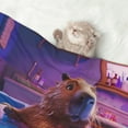 thumbnail image 2 of Yiaed Capybara Bathtub Fun Print Dog Blankets-Cat Blanket Washable for Couch Protection,Puppy Blanket, Soft Plush Reversible Throw Furniture Protector-Small, 2 of 8