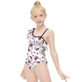 thumbnail image 3 of Hello Kitty Girls One Piece Swimsuits Hawaiian Ruffle Swimwear Beach Bathing Suit Outfits, 3 of 7