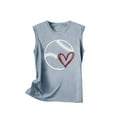 thumbnail image 3 of Lovskoo 2024 Womens Summer Tops Sleeveless Round Neck Tank Tops Cute Graphic Printed Yoga Running Tee Shirts Gray 2XL, 3 of 5