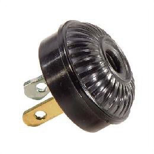 B&P Lamp® Black Mid-Century Embossed Style Early Lamp Plug