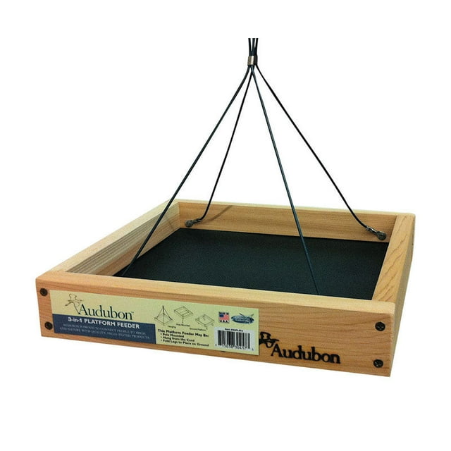 Comedero para pájaros Woodlink Audubon Wild Bird, 1,36 kg, cedro y pantalla