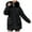 Black, variant on MuZeFu Winter Coats for Women Clearance under $50 Women's Fall And Winter Long Sleeved Warm Cotton Jacket Bread