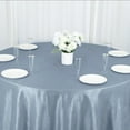 thumbnail image 4 of BalsaCircle 132" Dusty Blue Crinkled Accordion Taffeta Round Tablecloth Wedding Party Events Decorations Supplies, 4 of 8