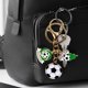 thumbnail image 5 of Llavero con colgante de fútbol | Adorno metálico para coche y recuerdo para aficionados al deporte | Regalo y recuerdo para aficionados al fútbol, 5 of 5