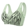 thumbnail image 3 of ALLLIST Wireless Womens Bras Front Closure Green Sleep Striped Push up T Shirt Ladie's Bras Size 34-46, 3 of 4