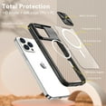 thumbnail image 2 of Nalacover Clear Magnetic Case for iPhone 14 Pro Max with Camera Lens Sliding Protective Cover, Hybrid Acrylic Soft TPU Hard PC Shockproof Case Compatible with MagSafe Wireless Charging Case, Black, 2 of 6
