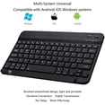 thumbnail image 3 of GFDYREE Slim Bluetooth Keyboard Portable Mini Wireless Keyboard Rechargeable for Tablet iPad iPhone Apple Phone Smartphone Laptop iOS Android Windows (10 inch Black), 3 of 7