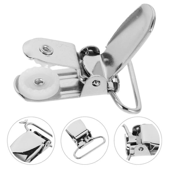 OFFIGAM 30-Pack Iron Suspenders Clips with Anti- Grip for Crafts and Sewing Projects