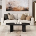 thumbnail image 4 of Evelyn&Zoe Scandinavian 48" Wide Black Grain Coffee Table, 4 of 7