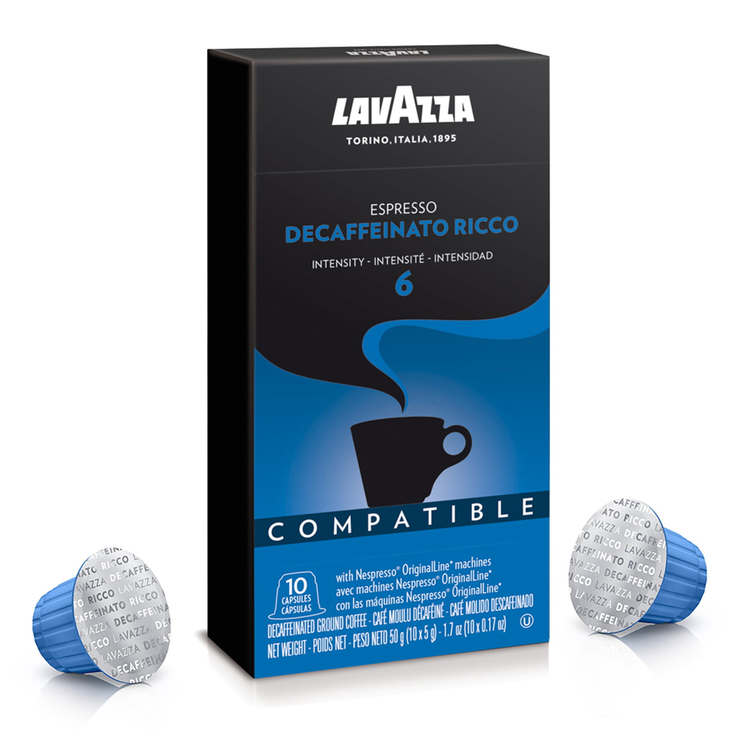 compatible avec machines à capsules Nespresso Café Capsules entkoff einiert Lavazza Decaffeinato Expresso 100 Capsules à Café 