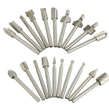 

10Pcs Tungsten Carbide Cutting Burr Set Dremel Drill Bits Rotary Grinder Grinding Carbide Engraving Bits & Wood Router Bits(Sliver)