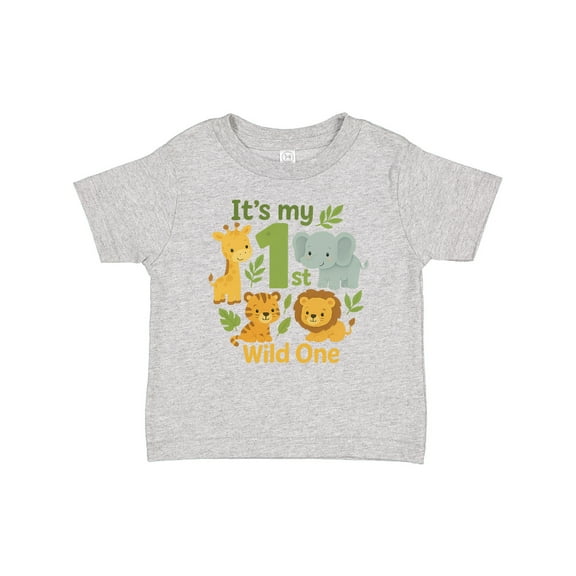 Inktastic First Birthday Safari Jungle Animals Boys or Girls Baby T-Shirt