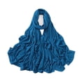 thumbnail image 2 of Pañuelo para la cabeza para mujer, de algodón, color liso, cómodo Azul, 2 of 9