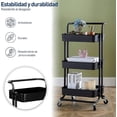 thumbnail image 5 of Carrito Organizador Bluelander de Metal Negro, 5 of 5