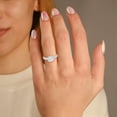thumbnail image 2 of IGI Certified Double Row Halo Solitaire Engagement Ring, 0.95 Cttw Round Cut Lab Grown Diamond Rings for Women In 14K Solid White Gold F-G, VS-SI Quality Ring Size-8, 2 of 6