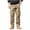 Khaki, variant on Mens Casual Pants for Men, Straight Cut, Multi-Pocket, Outdoor Sports, Polyester, 1 PC