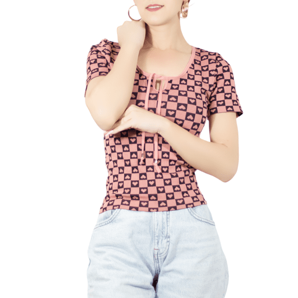 BLUSA DE MUJER COLOR STRETCH CASUAL UNITALLA