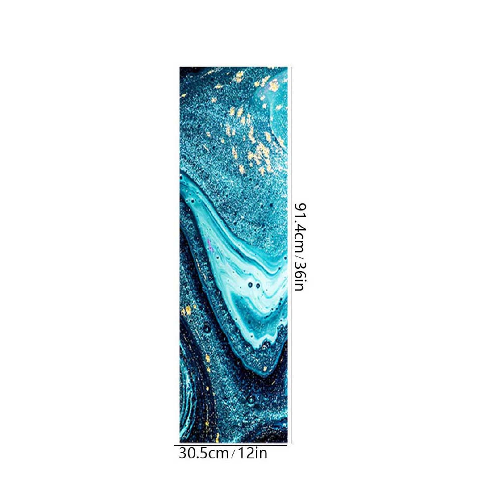 4Pcs Marble Magnetic Locker Decor Stickers, Removable Aesthetic Abstract Blue Gold Cabinet Decals for School Student Locker Organizer Decor