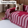 thumbnail image 5 of Jessy Home Sofa Covers Couch Cover Sofa Slipcover for Most Shape Sofas Multi-Function Furniture Cover for Pets Cats Dogs Home Decor 71"x 150"Red Wine, 5 of 8