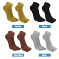thumbnail image 4 of Unique Bargains 1 Pair Full Finger Two Toe Socks Unisex Non Slip Sticky Daily Fit Finger Socks Rust Red, 4 of 7