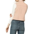 thumbnail image 4 of INSPIRE CHIC Mother's Day Women's Washed Denim Button Sleeveless Vest Jacket with Pockets Pink S, 4 of 8