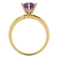thumbnail image 4 of 1.5 ct Round Cut Natural Amethyst Solitaire Engagement Ring for Women in 18K Yellow Gold, 4 of 5