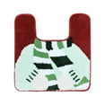 thumbnail image 2 of Holiday Time - Polar Bear 2-Piece Polyester Holiday Bath Rug Set w/ Contour & Toilet Cover, 2 of 9