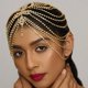 thumbnail image 3 of Cadena de cabeza de cristal TUNC sombrero plateado tiara fiesta, 3 of 4