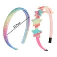 thumbnail image 2 of Glitter Headbands for Girls, Rainbow star Hair Bands for Little Girl Hair Accessories, Thick Sparkle Bling Child Hairban, 2 of 5