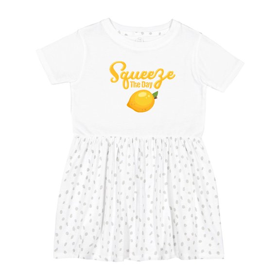 Inktastic Lemon Squeeze the Day Girls Toddler Dress