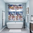 thumbnail image 3 of Blue Snowman Christmas Kitchen Curtains Sets for Windows 24 Inch Length, Farmhouse Xmas Snowflake Rod Pocket Window Treatments Tier Curtains and Valances Set for Bedroom/Bathroom, 3 of 8