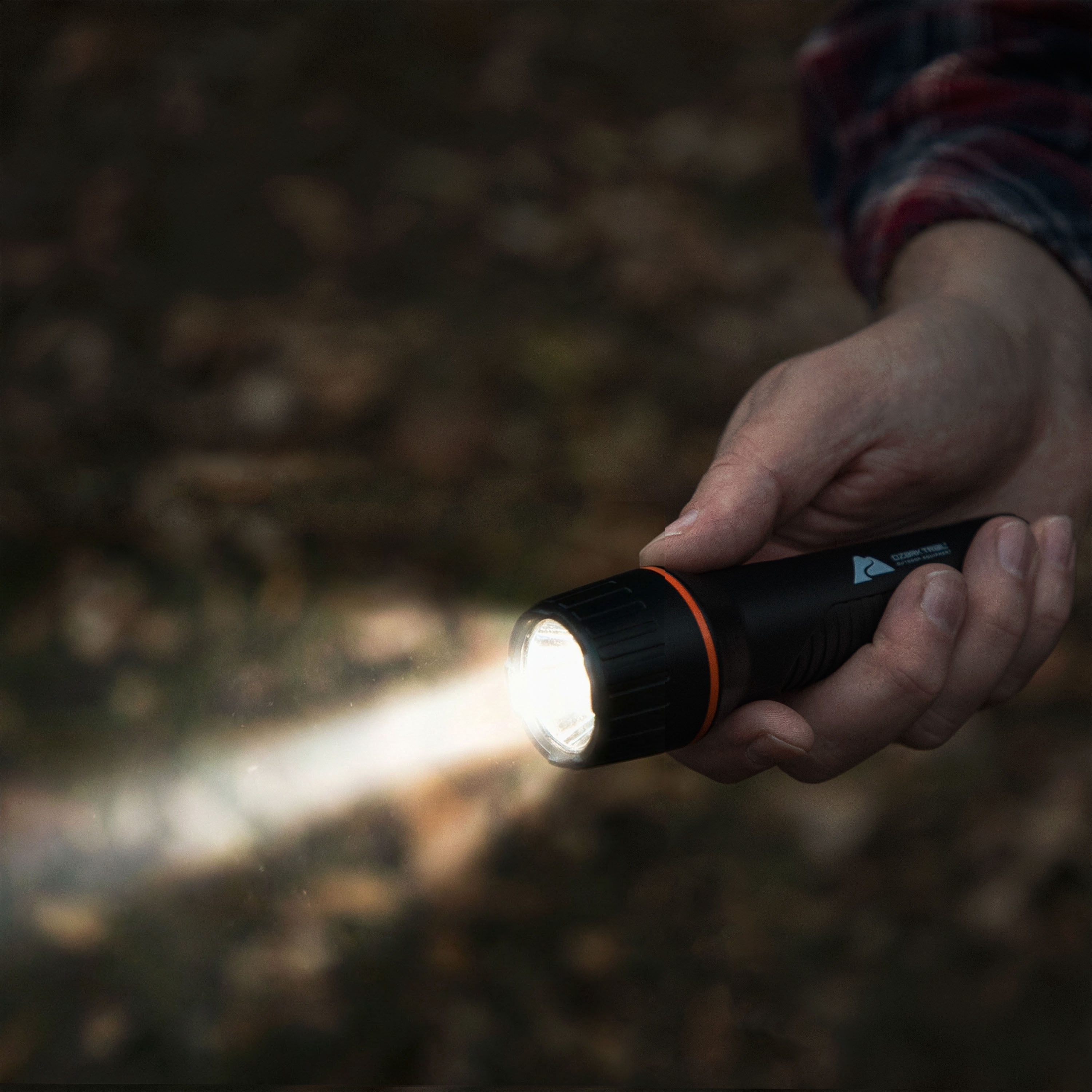 Ozark Trail LED Flashlight, 500 Lumens, 3 AAA Batteries Included, Water-Resistant, Impact-Resistant Body