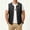 Black, variant on Men's Quilted Padded Vest Sleeveless Lightweight Zip Up Gilet with Pockets Casual Warm Outerwear Waistcoat