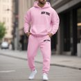 thumbnail image 4 of Drie Cozy Sets for Women Clothing Sweats Sets for Women Comfy Hoodie Sweatsuit Sets Fall Fashion Clothes Pink,3XL, 4 of 6