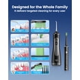 thumbnail image 6 of JTF 2-in-1 Oral Clean Kit- Electric Toothbrush & Water flosser Combo with Multiple Modes, 5 Brush Heads and 5 Jet Tips, Brushing & Flossing- Rechargeable for Teeth Cleaning and Gum Health, Black, 6 of 9