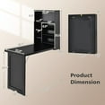 Wall Mounted Desk, Folding Floating Desk with 3Tier Tilt Storage