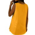 thumbnail image 6 of Women's Loose Fit Tank Tops Summer Casual Sleeveless Buttons Up Tunics Flowy Pleated Blouses by Yigetop Yellow S, 6 of 8