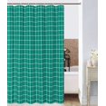 thumbnail image 5 of Textured Fabric Shower Curtains 72" X 72", Turquoise Checkered Printed Bathroom Curtains, Machine Washable, 5 of 5