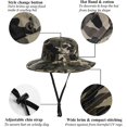 thumbnail image 2 of Boys Camo Sun-Bucket-Hat Summer Outdoor Safari Fishing-Hat Boonie-Cap for Big Kids 7-16Yrs, 2 of 9