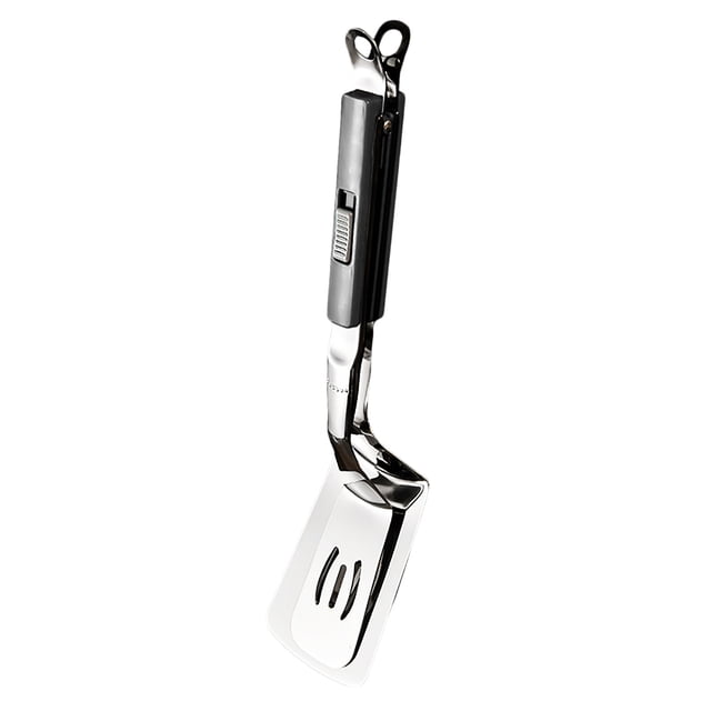 Espátula 2 en 1 de acero inoxidable 304 para huevos, pinza para pan/filetes/huevos, ideal para huevos, tortitas, pescado y tortillas. 1 unidad