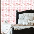 thumbnail image 2 of Pink Bow Peel and Stick Wallpaper Pink Floral Soft Pink White Blossoms Wall Mural 23.6in x 9.8ft Self Adhesive Removable Wall Paper Renter Friendly Wallpaper for Girls Women Bedroom, 2 of 8