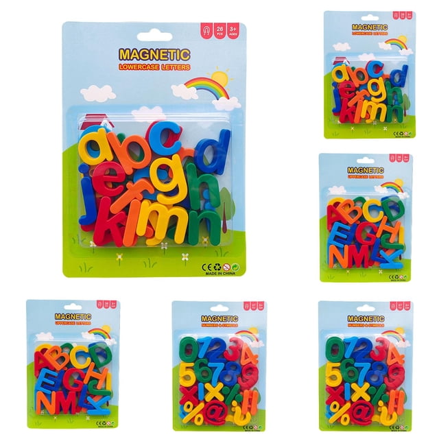 WUSUOWEI 6PCS AlphabetMagnetic,Uppercase and Lowercase Letters and Numbers Set,MathSymbols for Toddlers,Educational Multicolor ABC FridgeMagnets,Durable,Fun Learning Toy for Early Childhood
