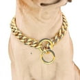 thumbnail image 2 of Gold Dog Collar Chain With Steel Buckle Width, Stainless Steel Cuban Link Slip Chain_Gift Of G, 2 of 5