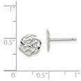 thumbnail image 3 of FB Jewels Sterling Silver Polished Celtic Knot Post Earrings, 3 of 3